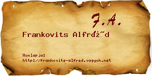 Frankovits Alfréd névjegykártya